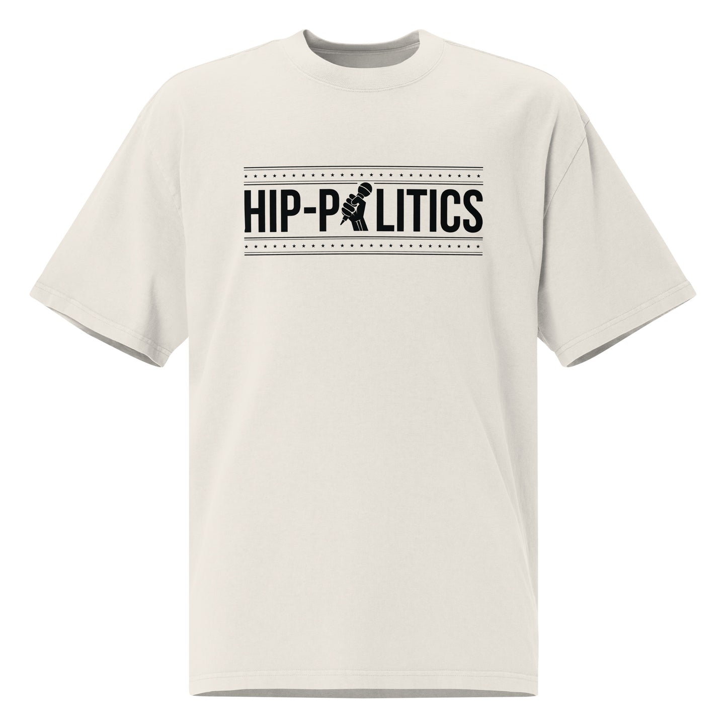 Hip-Politics Logo Oversized faded heavy t-shirt