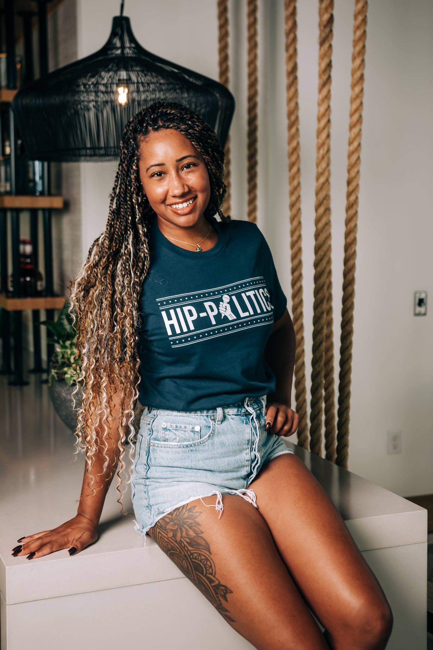 Women's Hip-Politics Logo Tee