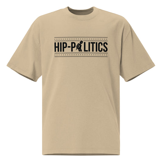 Hip-Politics Logo Oversized faded heavy t-shirt