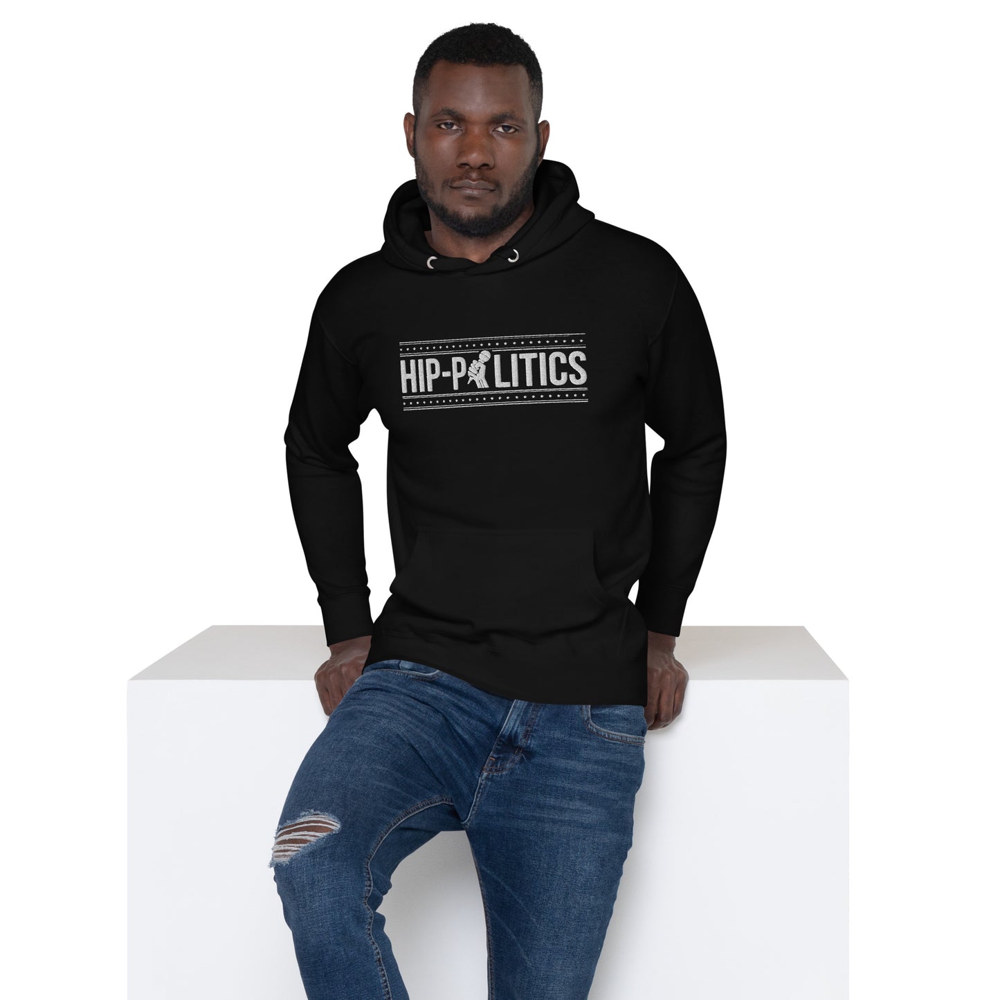 Hip-Politics Logo Premium Embroidered Hoodie