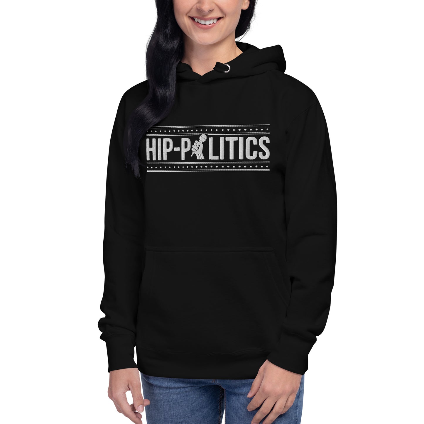 Hip-Politics Logo Premium Embroidered Hoodie