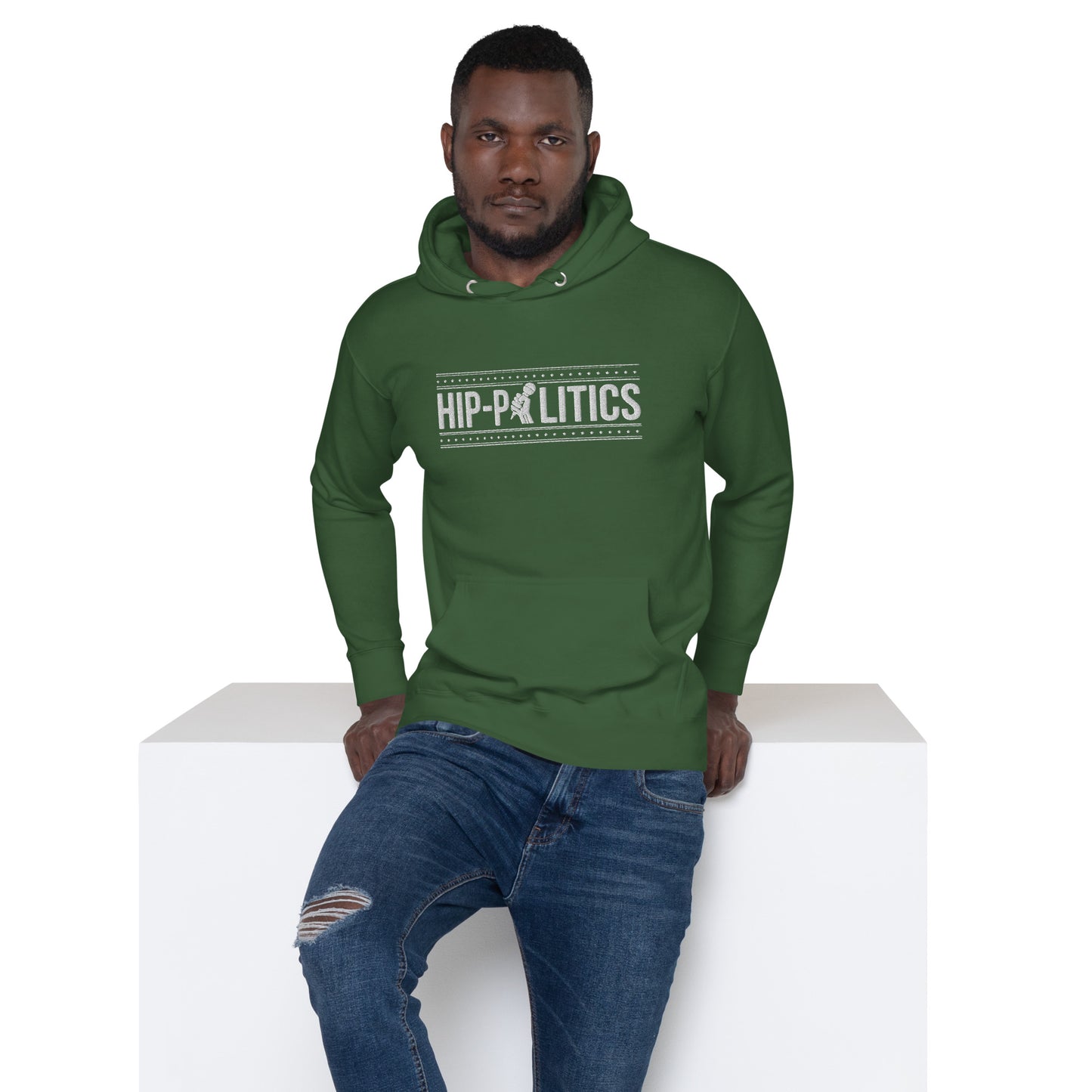 Hip-Politics Logo Premium Embroidered Hoodie